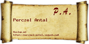 Perczel Antal névjegykártya